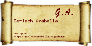 Gerlach Arabella névjegykártya